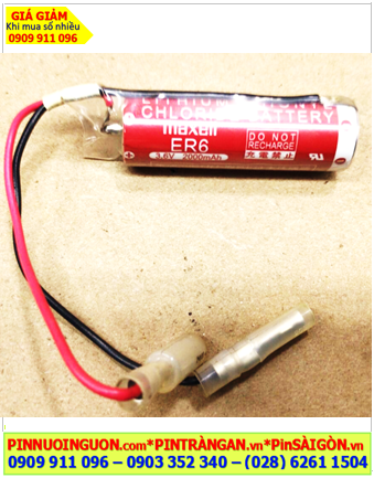 Maxell ER6 (Zắc PLC DB); Pin nuôi nguồn PLC Maxell ER6 lithium 3.6v AA 2000mAh _Xuất xứ Nhật